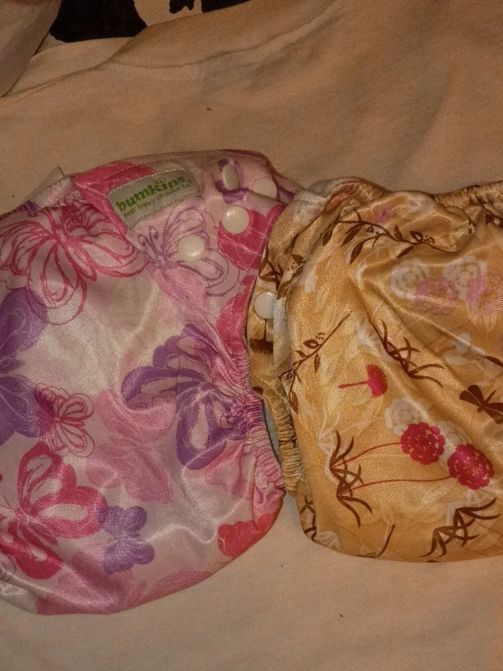 Bumkins Floral Reusable Diaper Covers - Pink, Purple & Gold